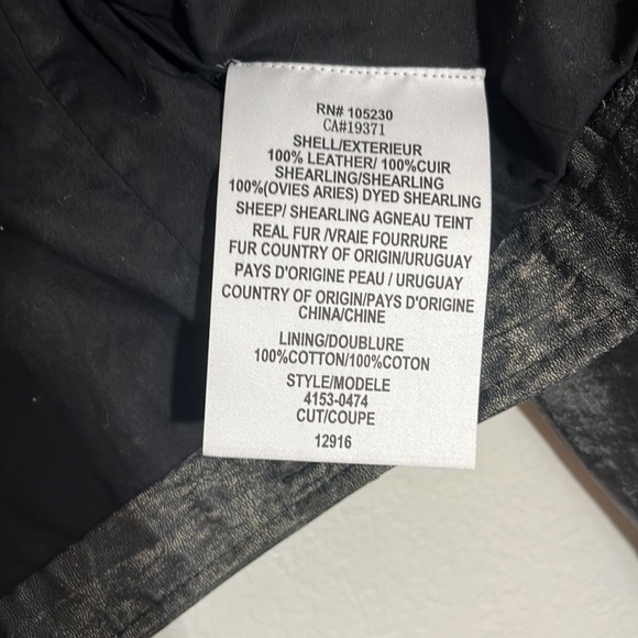 NWT Current/Elliott The Shearling Leather Biker Black Jacket Sz 1 - Picture 10 of 11